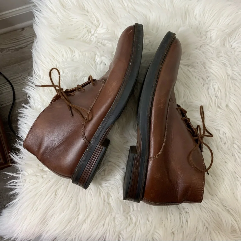 Clarks Men's Paulson Mid Brown Leather Casual Boots Size 12